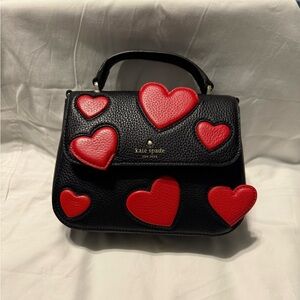 Kate Spade Black and Red Heart Bag